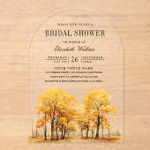 Invitations En Acrylique Fall Oak Trees Bridal Shower (Recto)