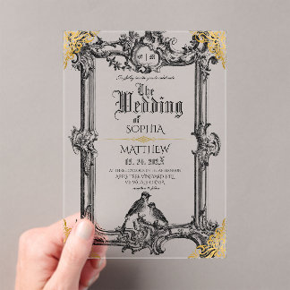 Invitations En Acrylique Fantasy Medieval Wedding 