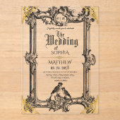 Invitations En Acrylique Fantasy Medieval Wedding  (Recto)