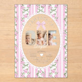 Invitations En Acrylique Fany One Love Shack collage photo 1er anniversaire (Recto)