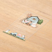 Invitations En Acrylique Farm Animals, Cute Animals, Barn, First Birthday (Poser)