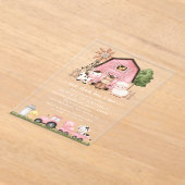 Invitations En Acrylique Farm Animals, Cute Animals, Barn, First Birthday (Poser)
