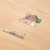 Invitations En Acrylique Farm Animals, Cute Animals, Barn, First Birthday (Poser)