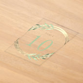 Invitations En Acrylique faux feuillage et feuillage Table Numéro 10 (Poser)