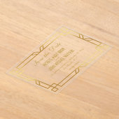 Invitations En Acrylique Faux Gold Frame Classy Élégant Enregistrer la date (Poser)