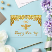 Invitations En Acrylique Faux parties scintillant Queen Bee Joyeux annivers (Insitu (Mariage))