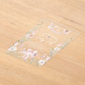 Invitations En Acrylique Fée capricieuse Premier anniversaire Forêt enchant (Poser)