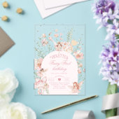 Invitations En Acrylique Fée Premier Anniversaire Jardin Enchanté Fantaisis (Insitu (Mariage))