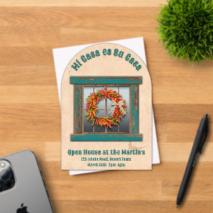 Invitations En Acrylique Fenêtre bleu couronne sud-ouest du Chili Personnal