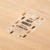 Invitations En Acrylique Ferme de chèvres mignons Animaux Fête Thème d'anni (Poser)