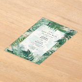 Invitations En Acrylique Fermes Romantiques Végétation Feuilletée Sauvez La (Poser)