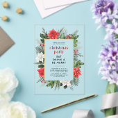 Invitations En Acrylique Festif Floral Frame de Noël (Insitu (Mariage))