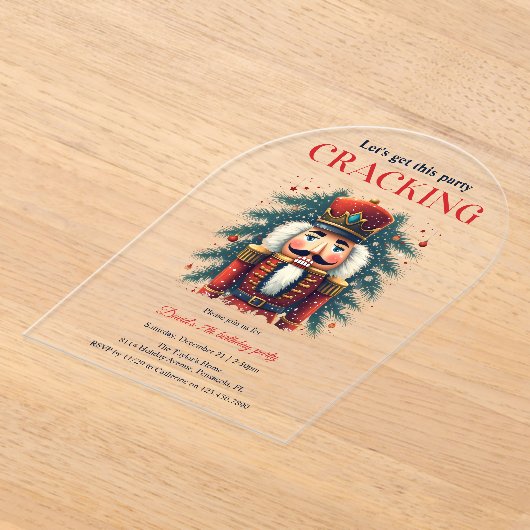 Invitations En Acrylique Festive Cracking à thème Anniversaire (Poser)