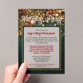 Invitations En Acrylique Festive Fête Rouge & Or Jingle & Mingle (In situ (ordinateur de poche))