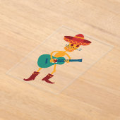 Invitations En Acrylique Festive Skeleton Guitar Player (Poser)