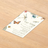 Invitations En Acrylique Fête bébé Boho Love Bug Insectes Libellule (Poser)