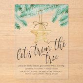 Invitations En Acrylique Fête d'amarrage de pin aquarelle moderne (Recto)