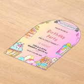 Invitations En Acrylique Fête d'anniversaire (Poser)