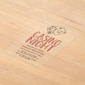 Invitations En Acrylique Fête d'anniversaire du casino moderne (Poser)