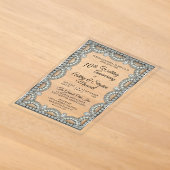 Invitations En Acrylique Fête de 10 ans de mariage Silver et Diamond (Poser)