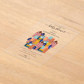 Invitations En Acrylique Fête de Bébé de la Maison de Quartier (Poser)