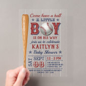 Invitations En Acrylique Fête de bébé pour garçons de baseball (In situ (ordinateur de poche))