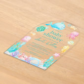Invitations En Acrylique Fête de Bébé Sous L'Océan (Poser)