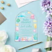 Invitations En Acrylique Fête de Bébé Sous L'Océan (Insitu (Mariage))
