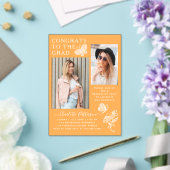 Invitations En Acrylique Fête de graduation photo papillon Mango moderne (Insitu (Mariage))