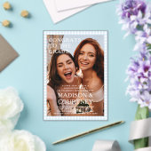 Invitations En Acrylique Fête de graduation photo violet En vichy moderne (Insitu (Mariage))
