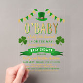 Invitations En Acrylique Fête de la Saint-Patrick pour bébé O'Baby (In situ (ordinateur de poche))