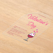 Invitations En Acrylique Fête de la Saint Valentin (Poser)