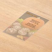 Invitations En Acrylique Fête de l'Halloween citrouille et cupcakes (Poser)