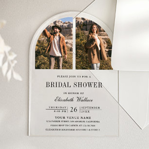Invitations En Acrylique Fête de mariage avec arche moderne