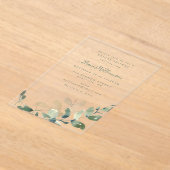 Invitations En Acrylique Fête de mariage bohème moderne avec botanique d'eu (Poser)