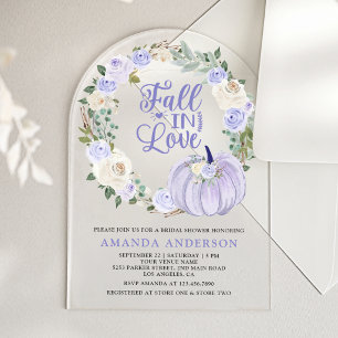 Invitations En Acrylique Fête de mariage champêtre aux roses lavande et cit