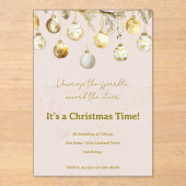 Invitations En Acrylique fête de Noël (Recto)