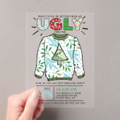 Invitations En Acrylique Fête de Noël affreuse (In situ (ordinateur de poche))