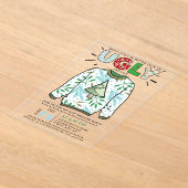 Invitations En Acrylique Fête de Noël affreuse (Poser)