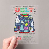 Invitations En Acrylique Fête de Noël affreuse (In situ (ordinateur de poche))