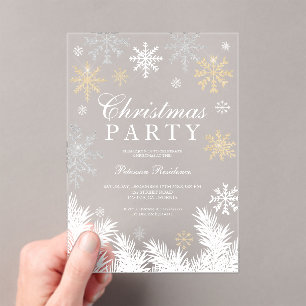 Invitations En Acrylique Fête de Noël de la fête de Noël de la fête moderne