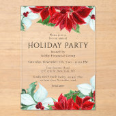 Invitations En Acrylique Fête de Noël de l'entreprise moderne (Recto)