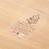 Invitations En Acrylique Fête de Noël d'échange de biscuits (Poser)
