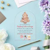 Invitations En Acrylique Fête de Noël d'échange de biscuits (Insitu (Mariage))
