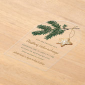 Invitations En Acrylique Fête de Noël d'échange de biscuits (Poser)