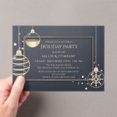Invitations En Acrylique Fête de Noël d'entreprise moderne chic (In situ (ordinateur de poche))