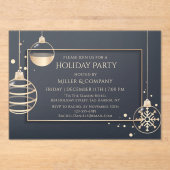 Invitations En Acrylique Fête de Noël d'entreprise moderne chic (Recto)
