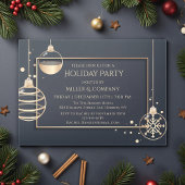 Invitations En Acrylique Fête de Noël d'entreprise moderne chic