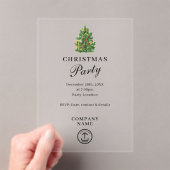 Invitations En Acrylique Fête de Noël des entreprises transparentes (In situ (ordinateur de poche))