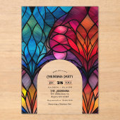 Invitations En Acrylique Fête de Noël en verre transparent (Recto)